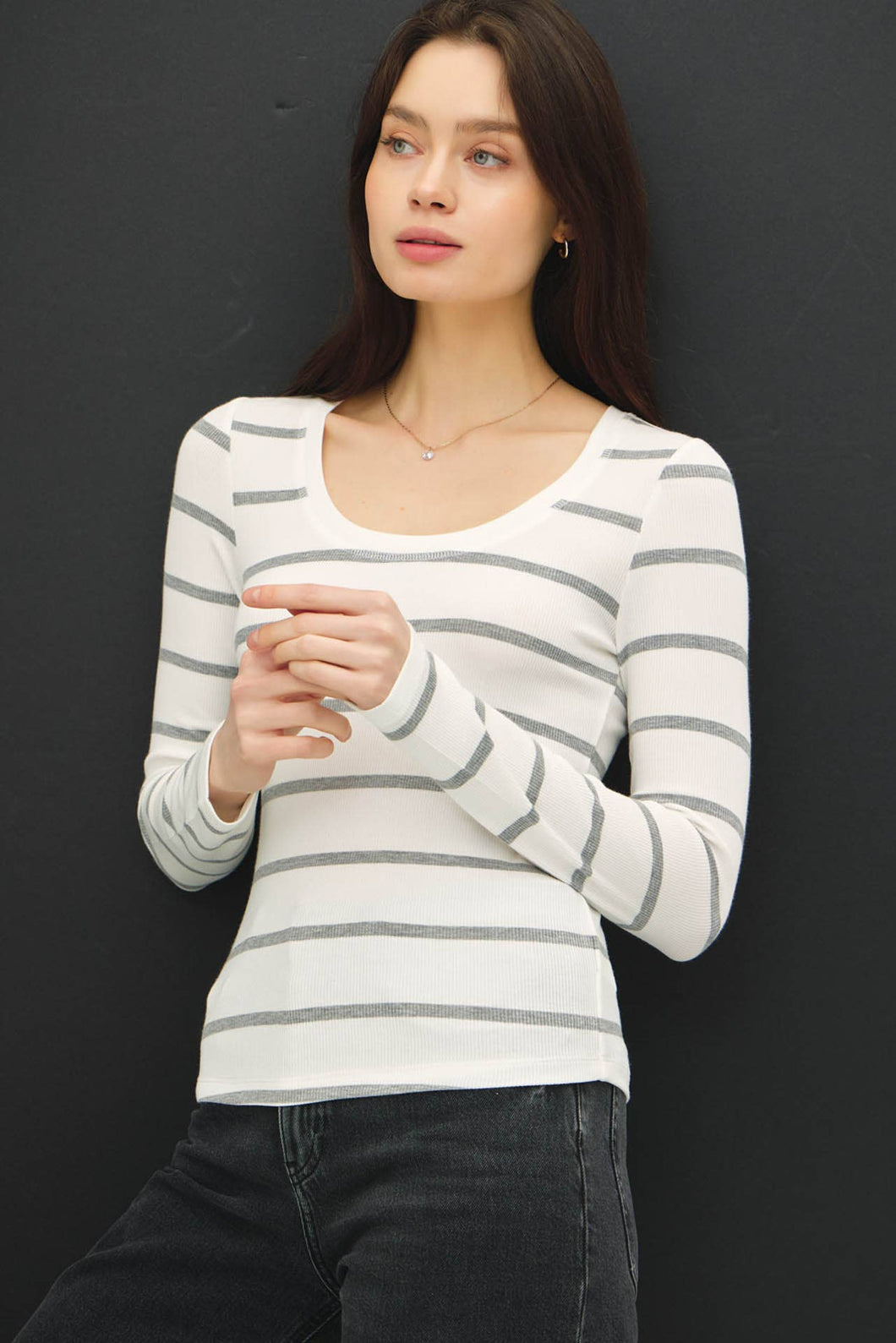 Classic Ribbed Long Sleeve Top