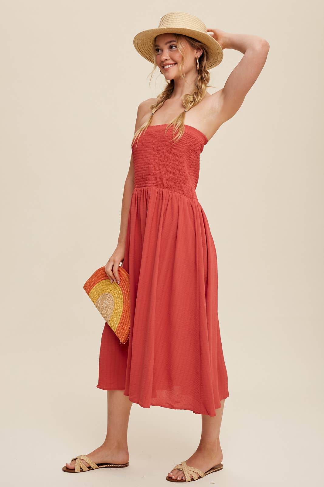 Convertible Shirred Maxi Skirt & Dress