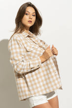 Load image into Gallery viewer, Gingham Yarn Dyed Pocket Front Shirt Jacket
