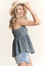 Load image into Gallery viewer, Distressed Denim Tank Top
