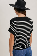 Load image into Gallery viewer, Striped Boat Neck Top
