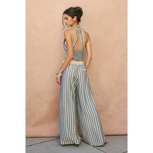 Load image into Gallery viewer, Saltwater Stripe Decorative Knit Waist Pants
