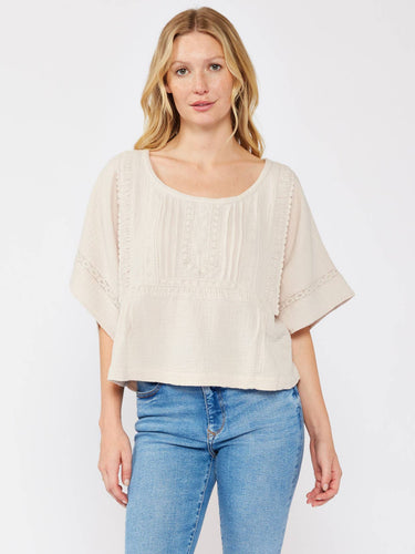 Round Neck Crop Top love stitch