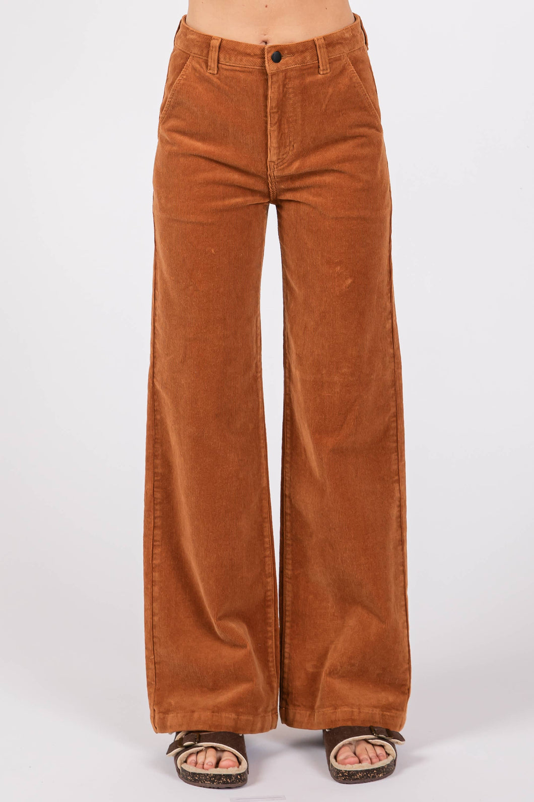 LTJ Camel Corduroy Wide Leg Jeans