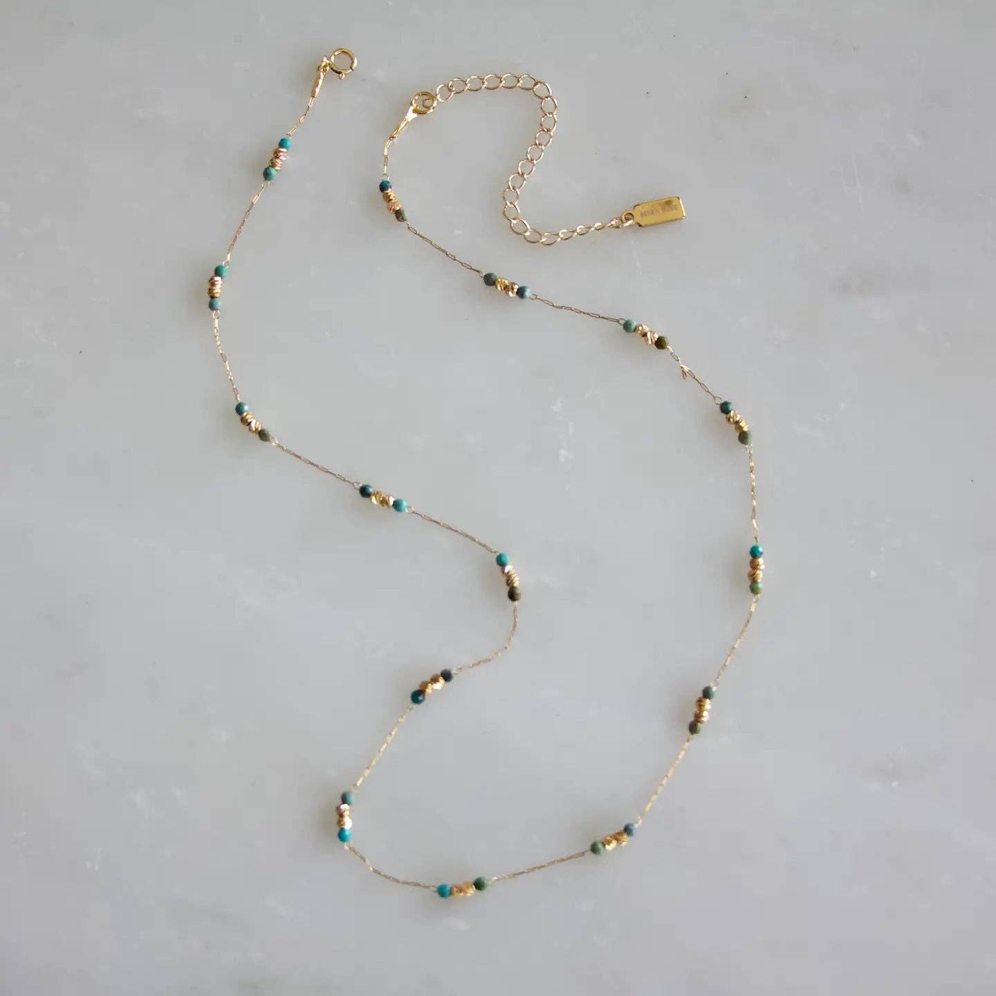 Round Gemstone Beaded Necklace