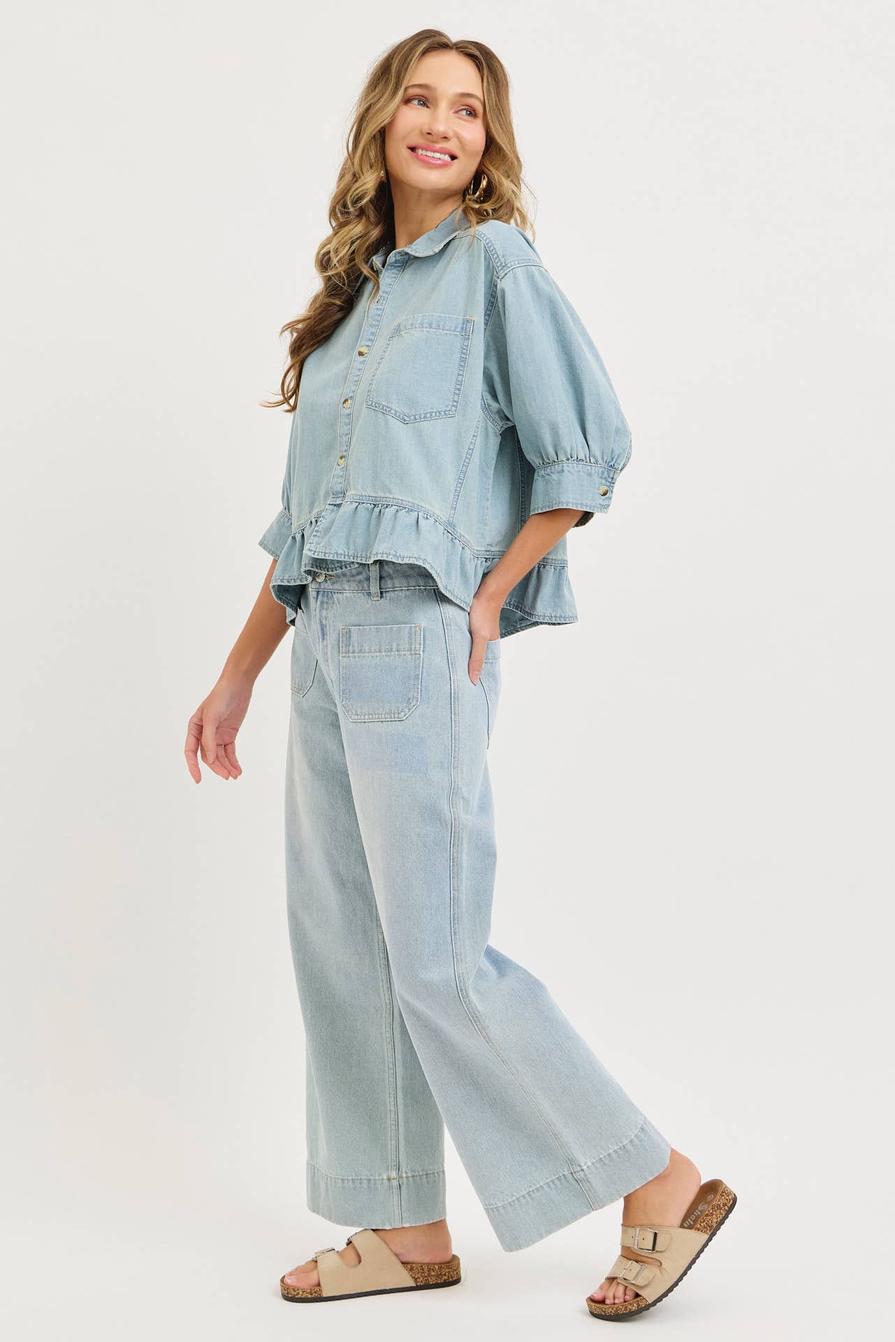 Washed Denim Everyday Chambray Top