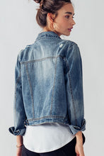Load image into Gallery viewer, Cropped Denim Jacket
