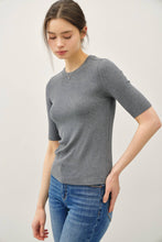 Load image into Gallery viewer, Classic Ribbed Crewneck Top
