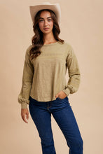 Load image into Gallery viewer, Lace Inset Long Sleeve Top
