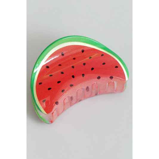 LARGE PLASTIC WATERMELON HAIR CLIP 