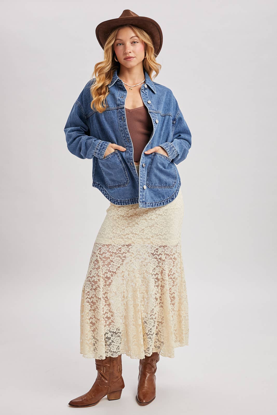 Oversized Denim Shacket 