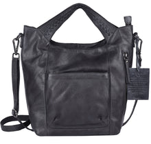 Load image into Gallery viewer, Charcoal Mason Leather Crossbody Latico Leather
