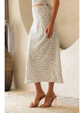Load image into Gallery viewer, Black Dot Midi Skirt 
