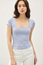 Load image into Gallery viewer, Dusty Blue Square Neck Top
