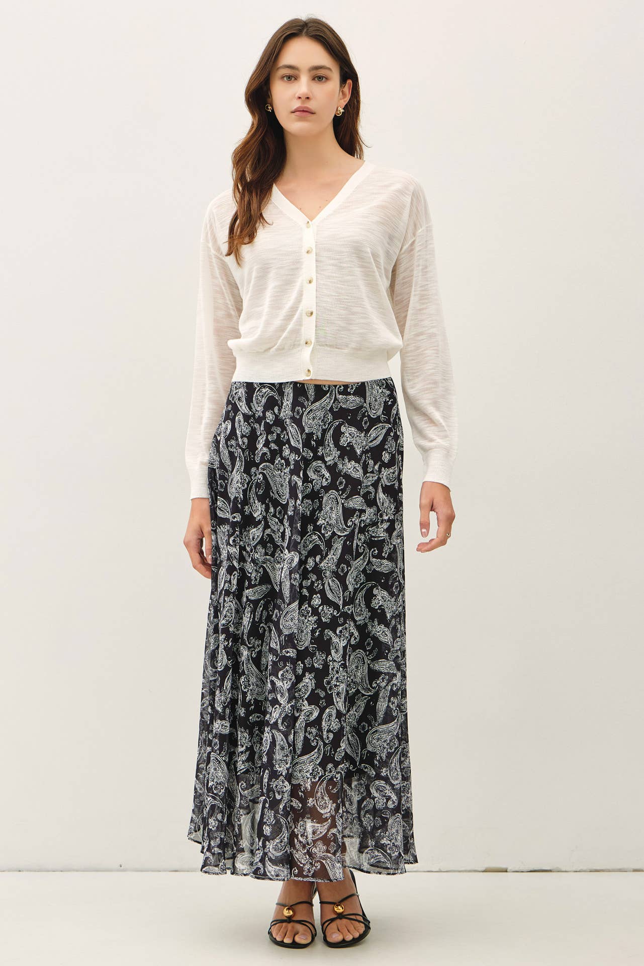 Ultra Fine White Cardigan 