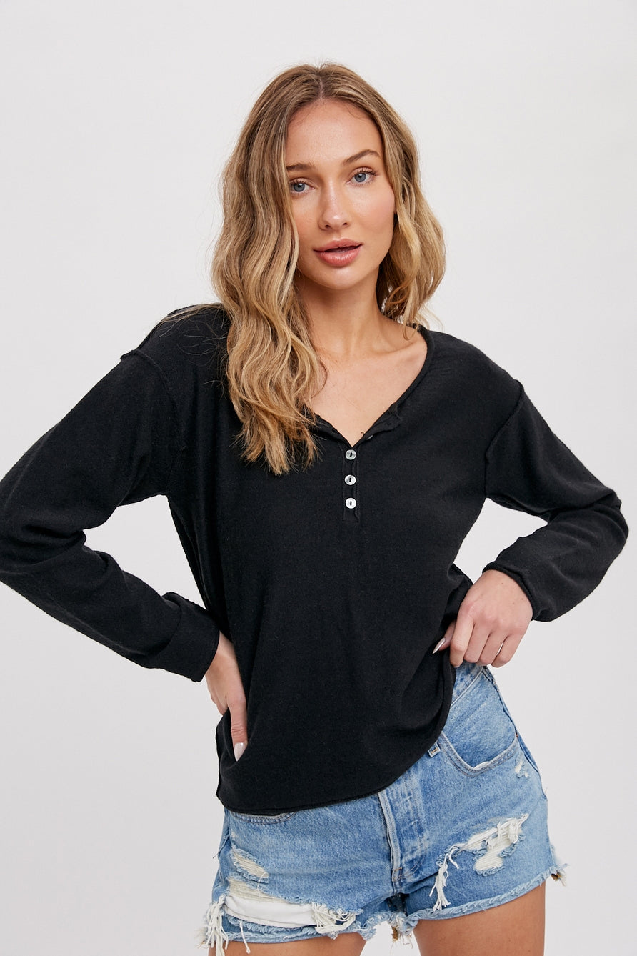 トップス L'Appartement HENLEY SHORT TOP トップス L'Appartement HENLEY SHORT TOP トップス L