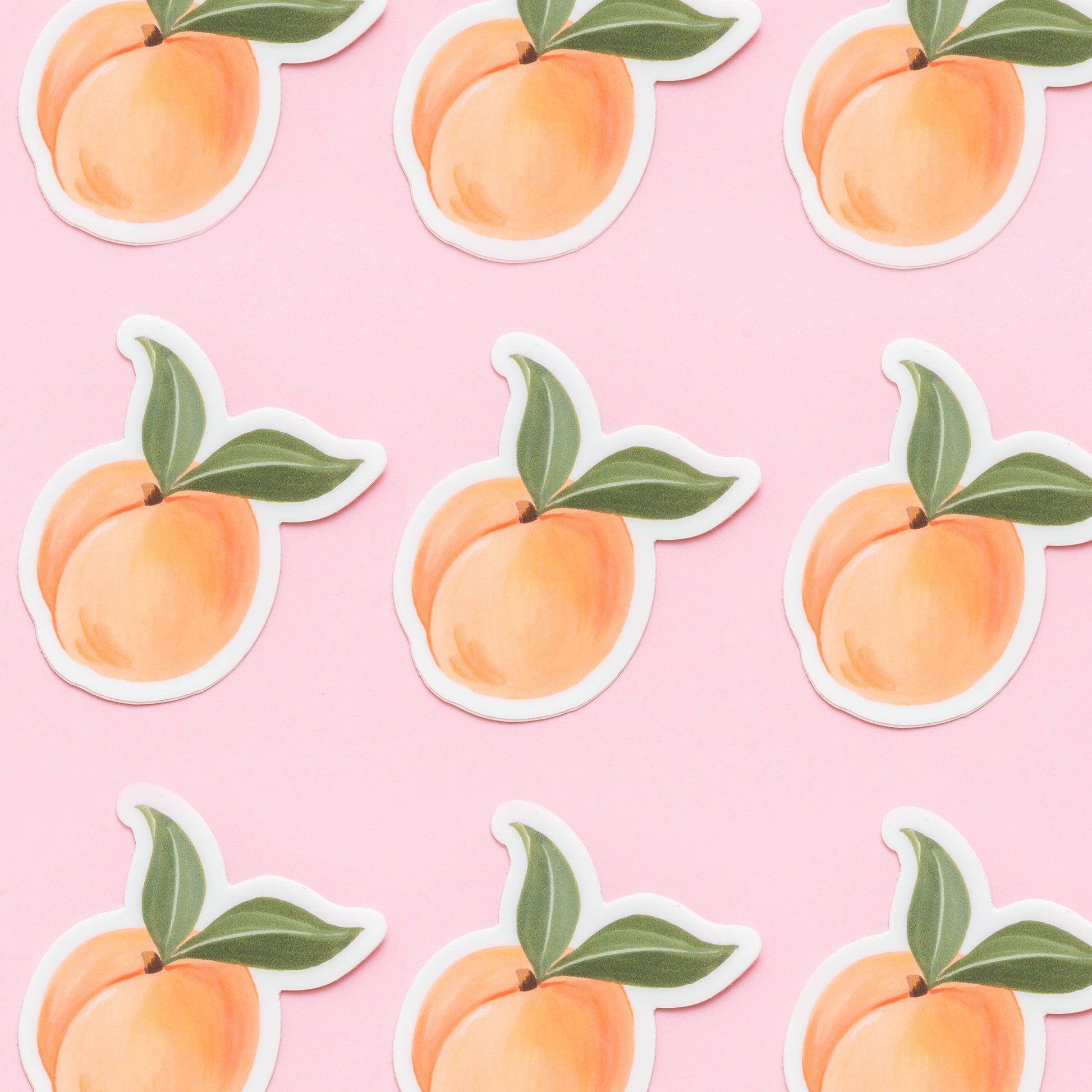 Peach Vinyl Sticker 
