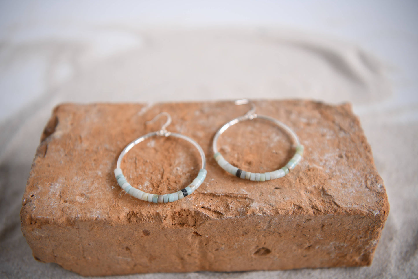 Far Out Sterling Silver and Gemstone Hoops 