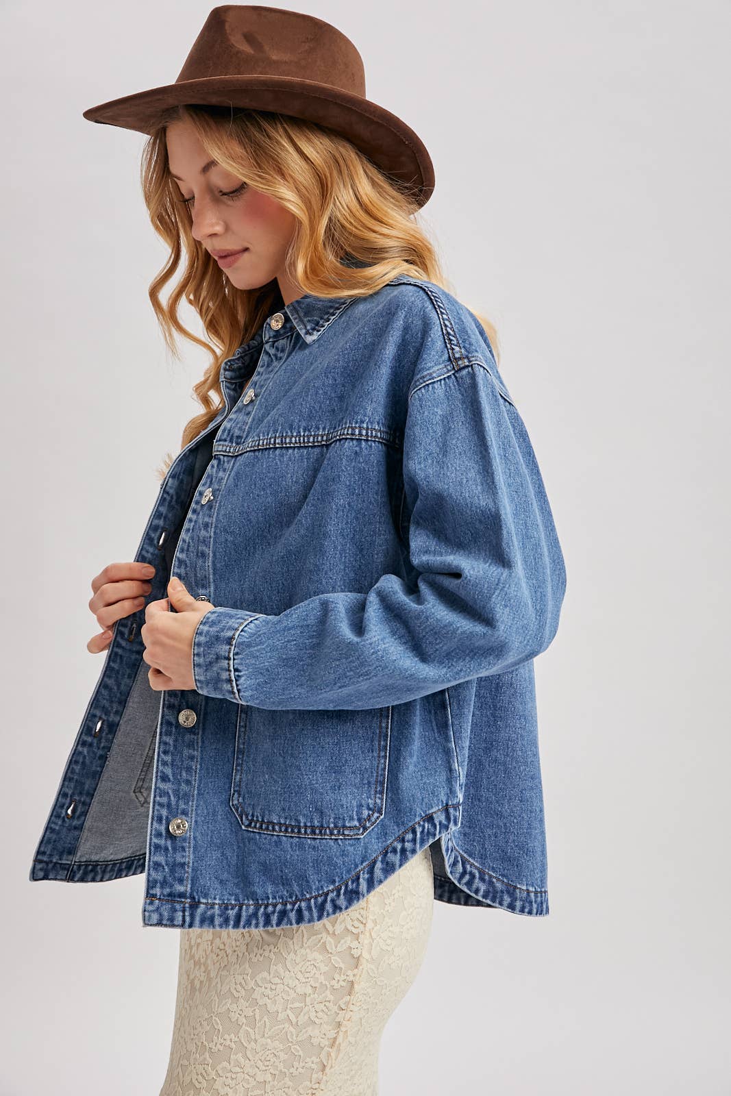 Oversized Denim Shacket 