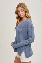 Load image into Gallery viewer, Denim Sheer Loose-Fit Pullover 
