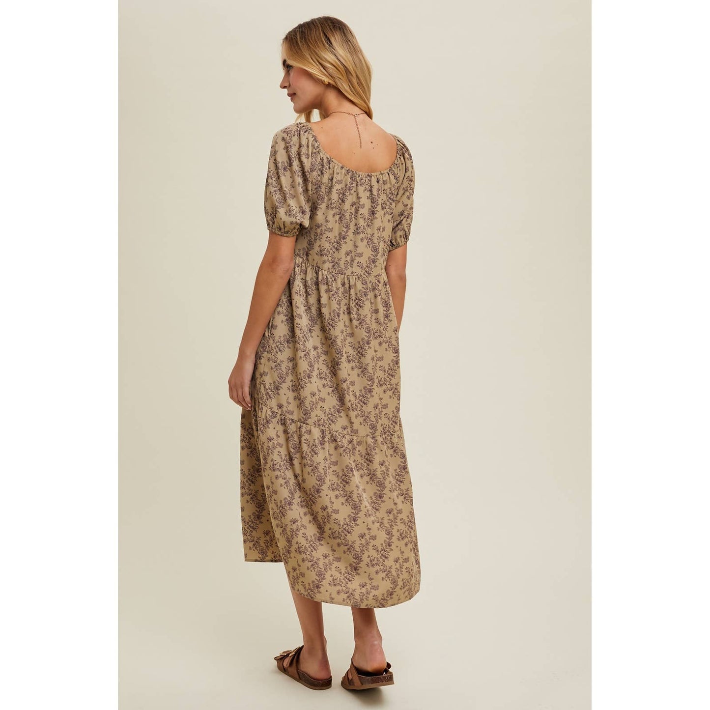 Casual Floral Midi Dress
