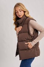 Load image into Gallery viewer, FUNNEL NECK COLLAR QUILTED PUFFER VEST
