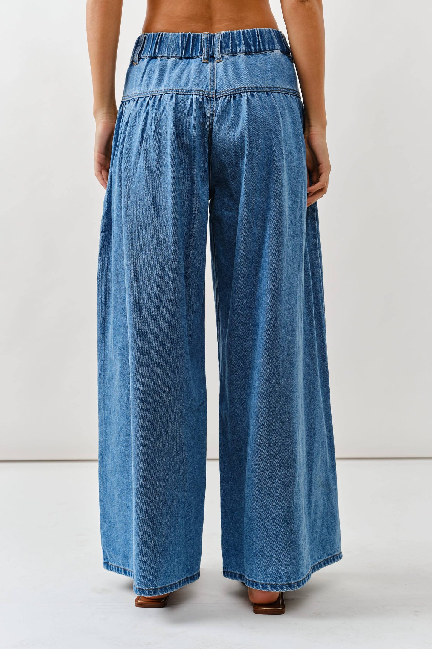 Front Button Flare Jeans
