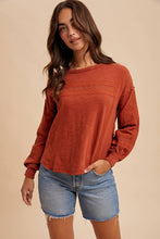 Load image into Gallery viewer, Lace Inset Long Sleeve Top
