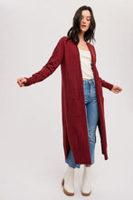 Load image into Gallery viewer, Maroon Longline Cardigan BluIvy
