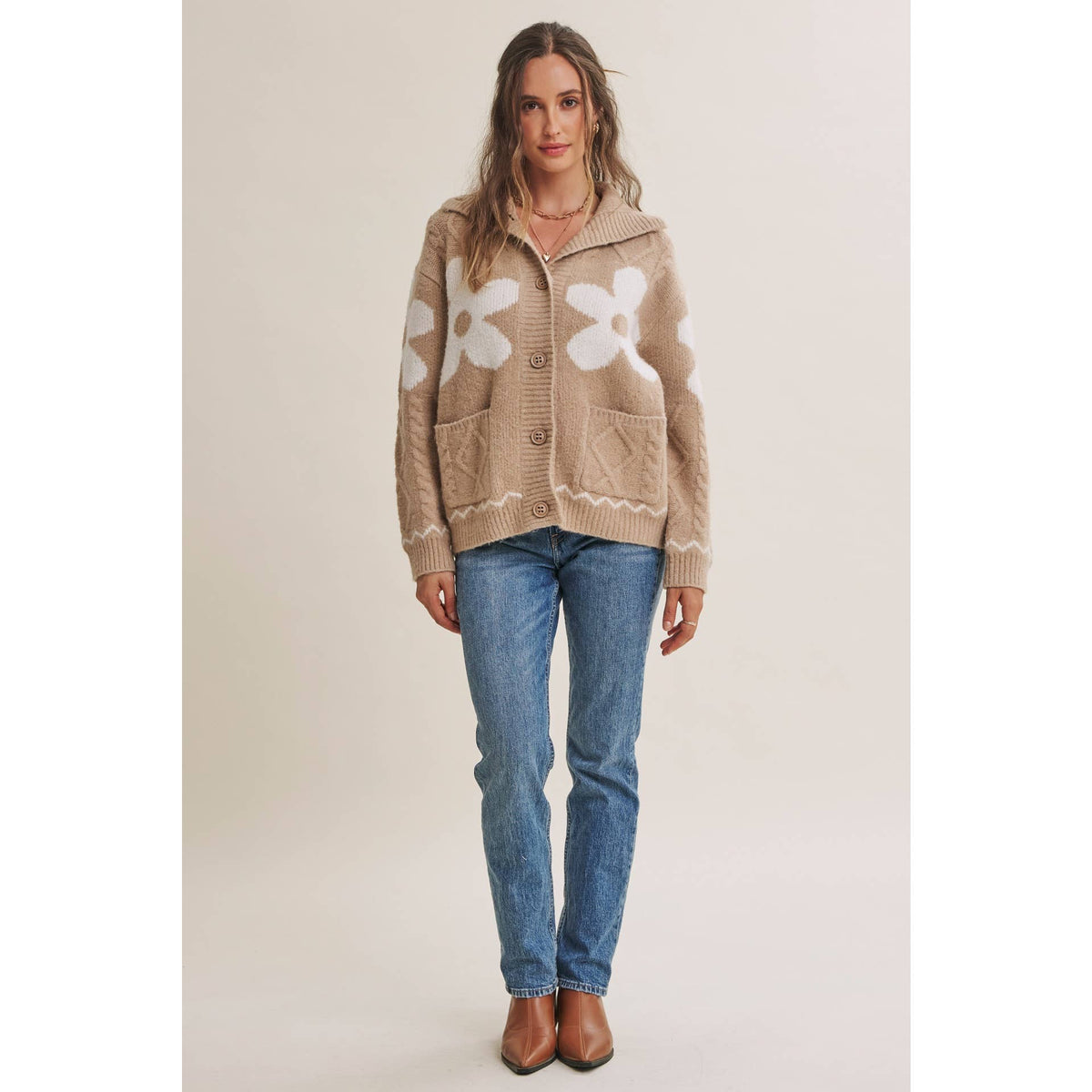 French Cotton Floral Cardigan