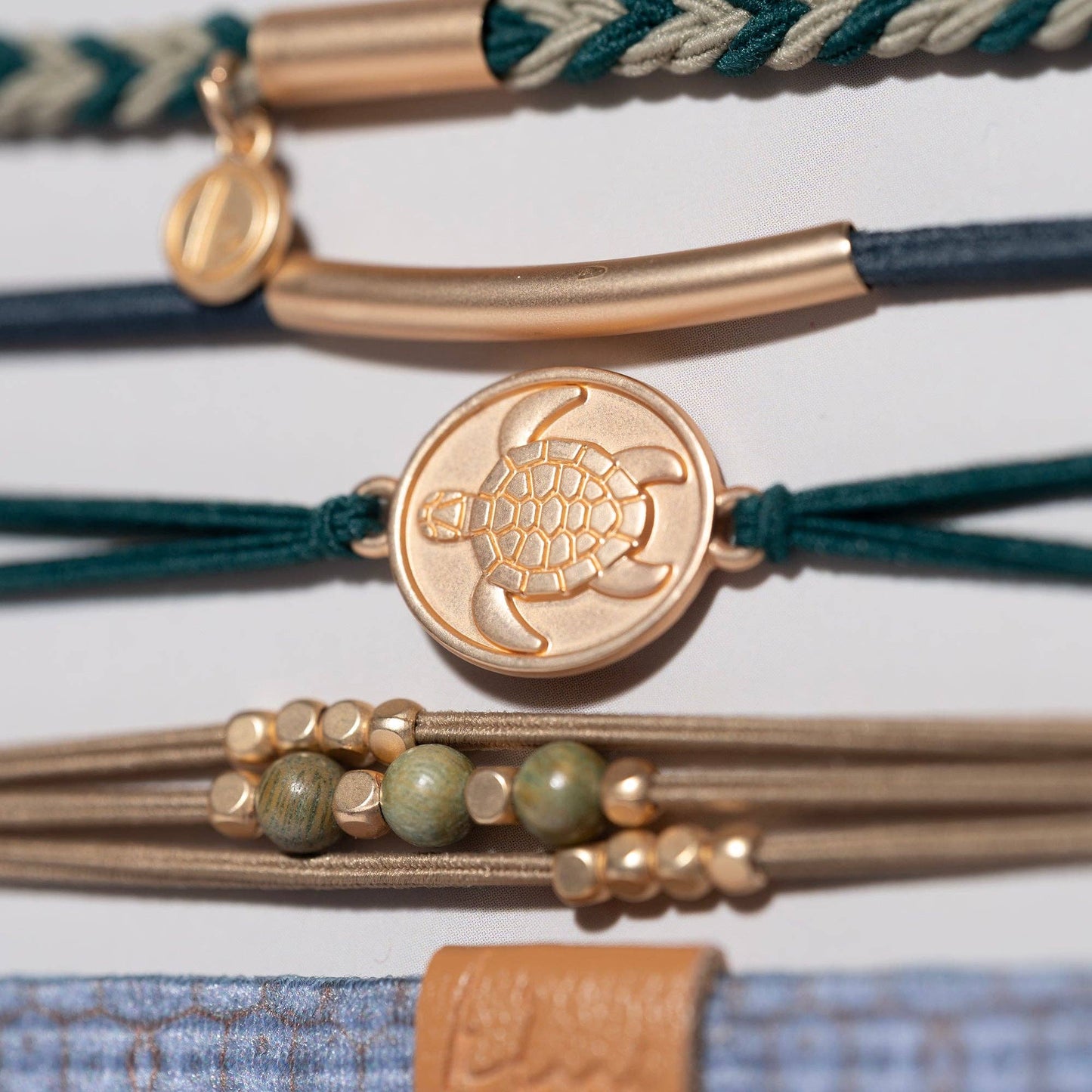 "Journey" Green Sea Turtle Hair Tie Bracelets 