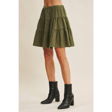 Load image into Gallery viewer, Olive Ruffle Mini Skirt
