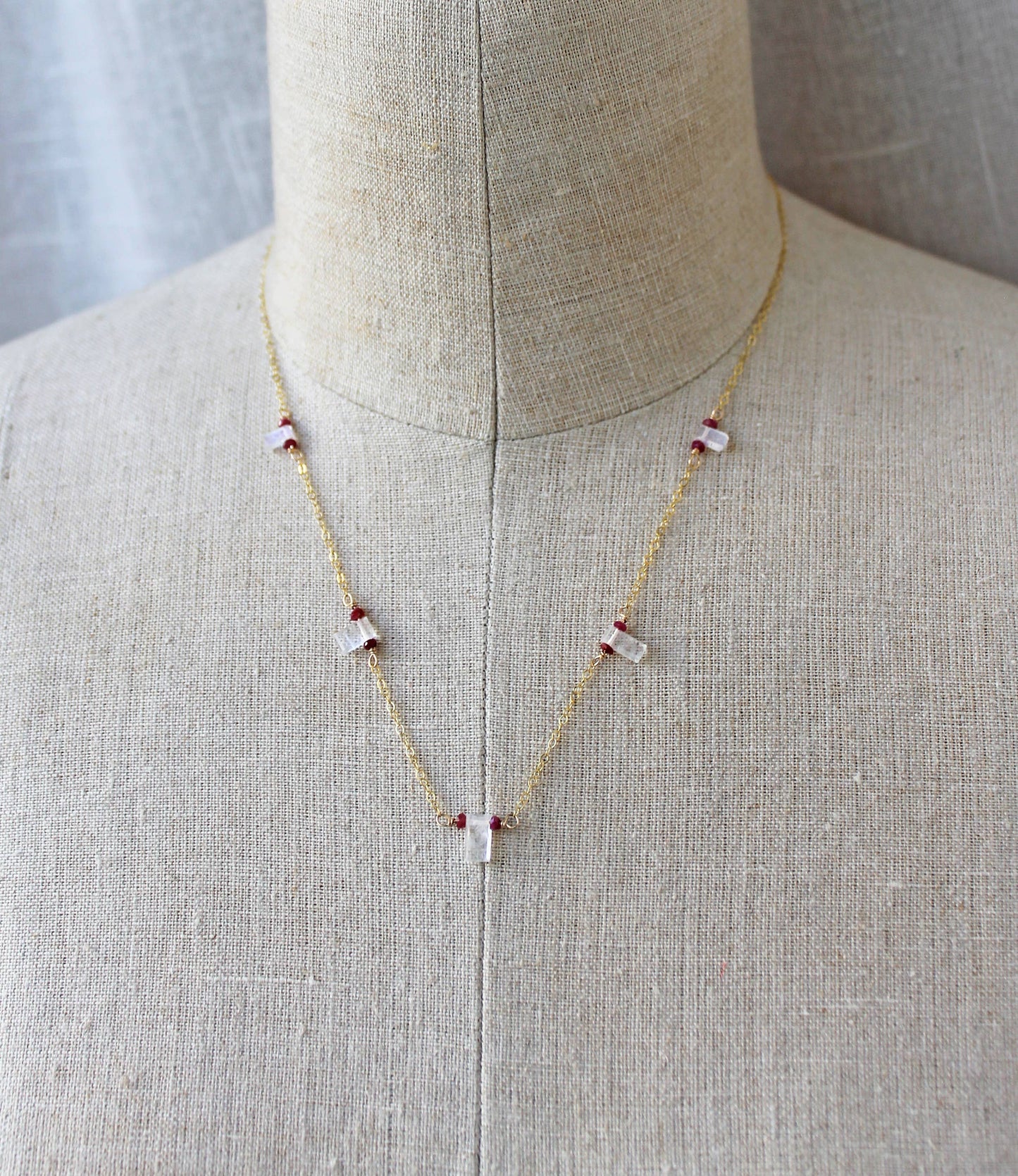 Dainty Moonstone Necklace