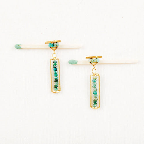 Chrysocolla Dangle Post Earrings Altiplano