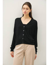Load image into Gallery viewer, Black Ultra Lightweight Cardigan
