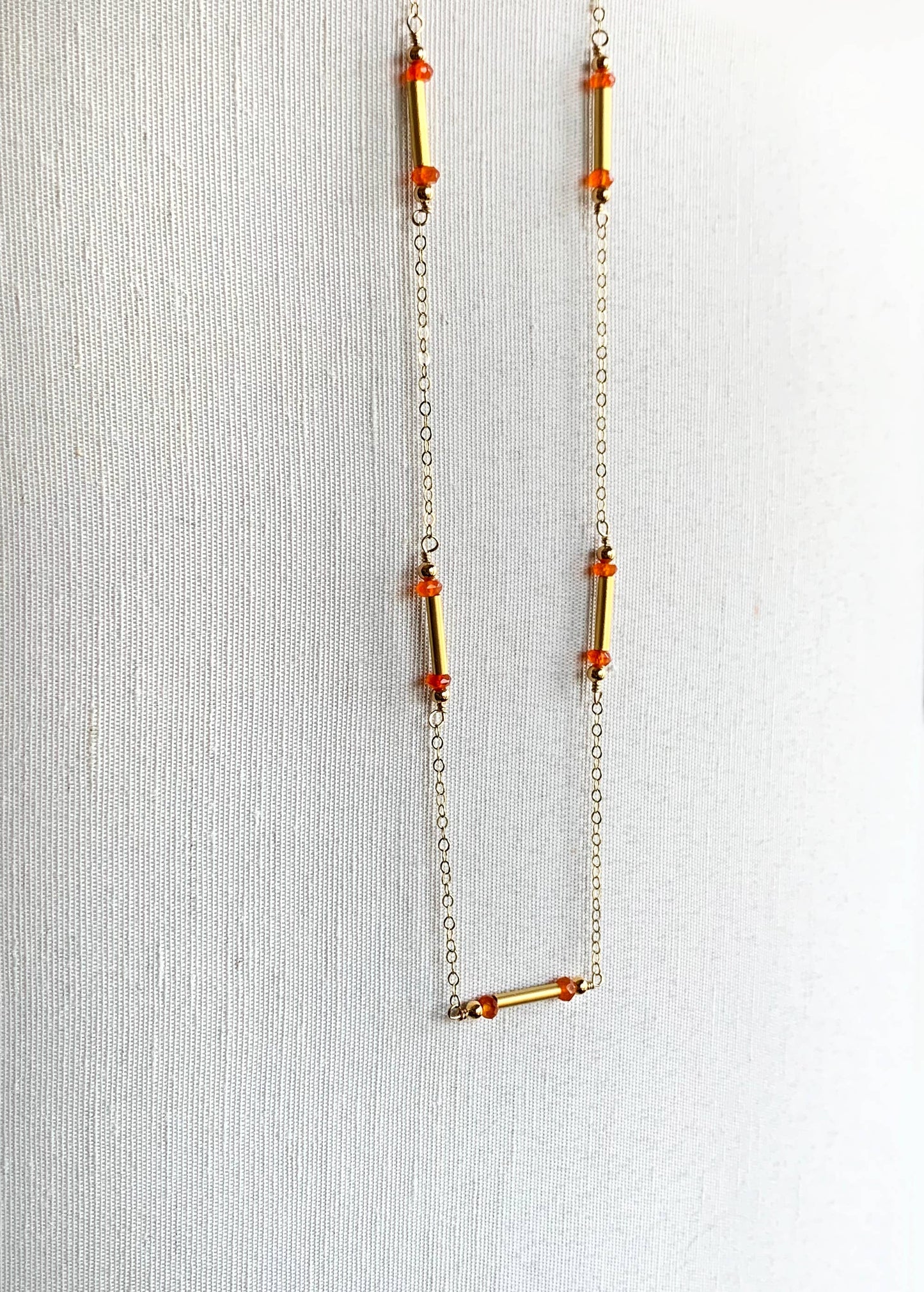 Carnelian Bar Necklace
