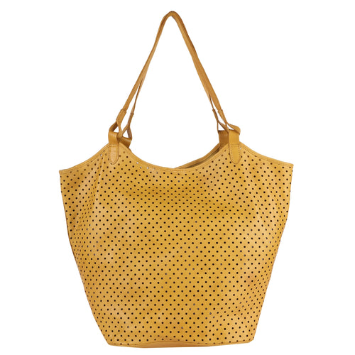 Mustard Tour Leather Tote 