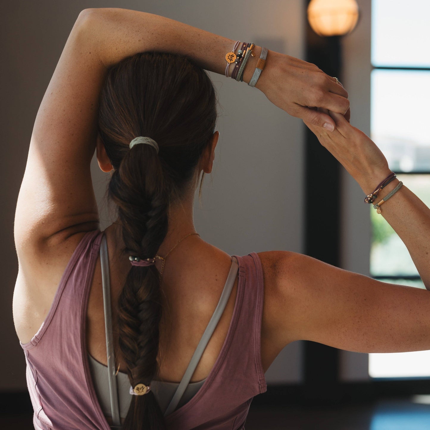 "Breathe" Lotus Flower Earthy Tones Hair Tie Bracelets 