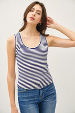 Load image into Gallery viewer, Striped Ribbed Tank Top
