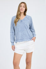 Load image into Gallery viewer, Washed V-Neck Sweater Top

