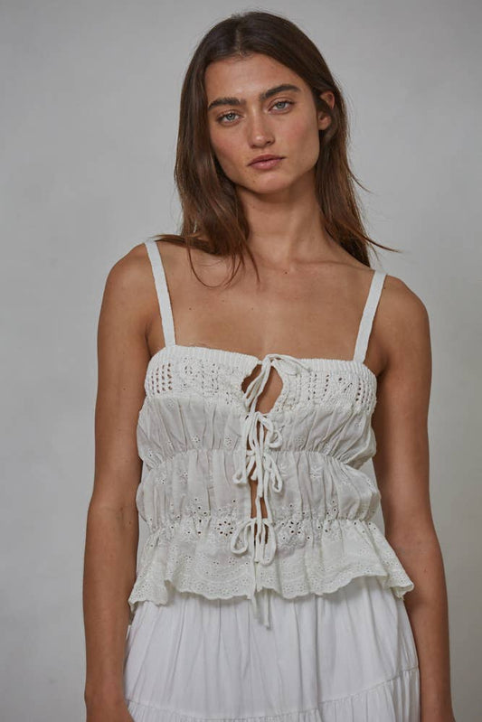 Knit Sweater Crochet Cotton Tube Sleeveless Top