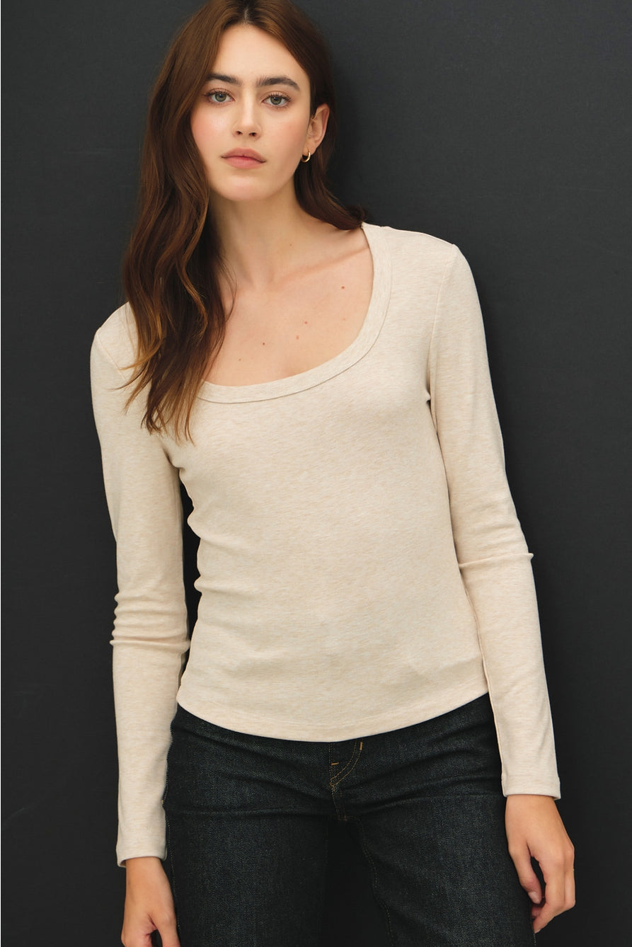 Oatmeal Basic Long Sleeve