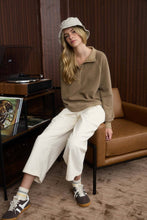 Load image into Gallery viewer, Snap Button Mock Neck Long Sleeve Top
