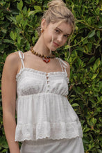 Load image into Gallery viewer, Eyelet Tie Shoulder Strap Top
