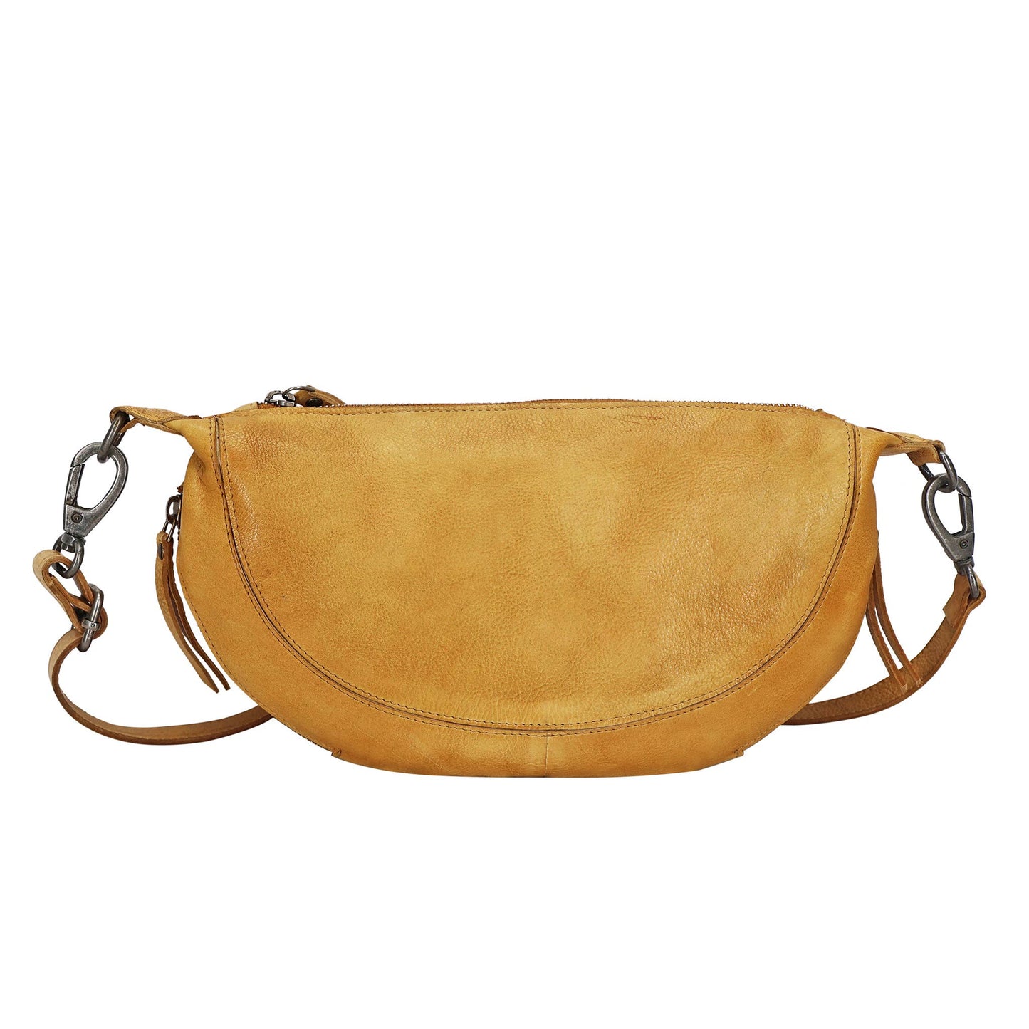 Crosby Handcrafted Leather Sling/Crossbody Bags: Camel
