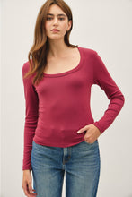 Load image into Gallery viewer, Burgundy Basic Long Sleeve

