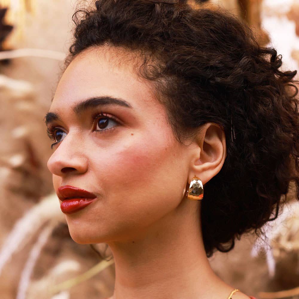 Hammered Vintage Style Hoops 