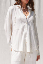 Load image into Gallery viewer, Stripe Linen Shirt Top
