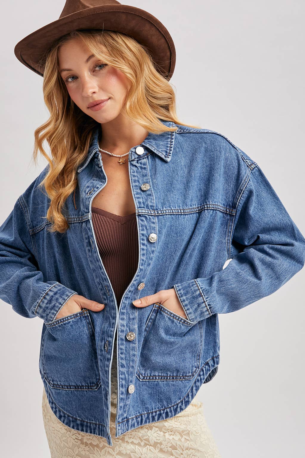 Oversized Denim Shacket 