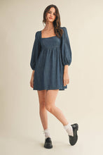 Load image into Gallery viewer, Square Neck Denim Dress
